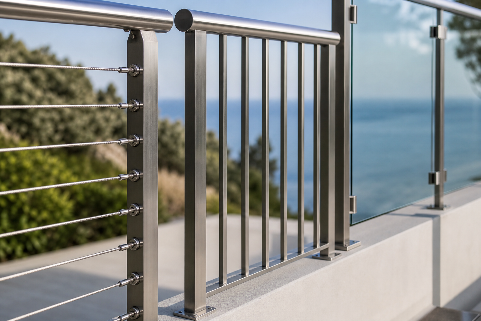 Railing system types: cable, posts/balusters and glass infill — when to pick each — stainless steel railing systems