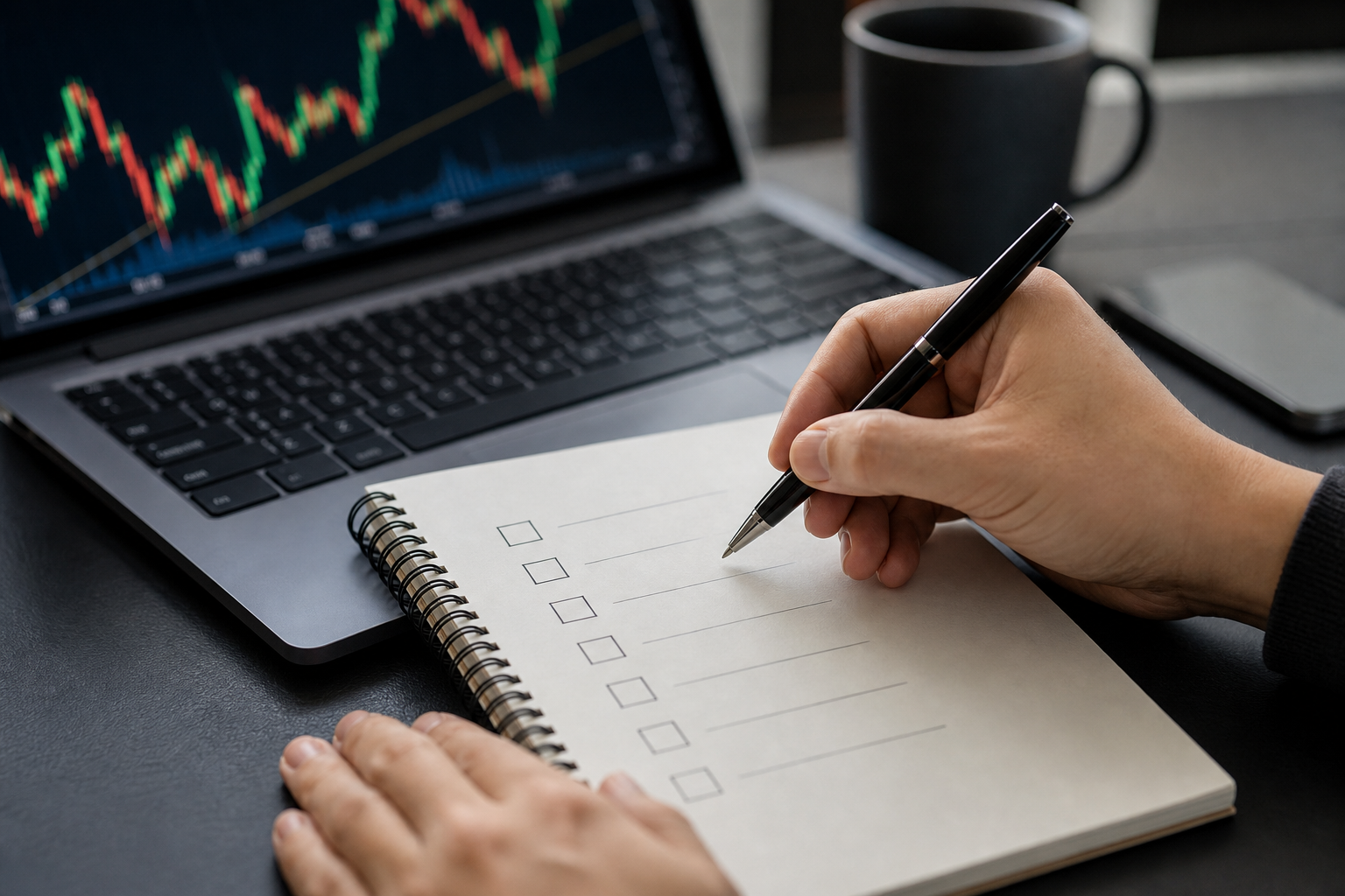 Seven-point readiness checklist — live trading sessions