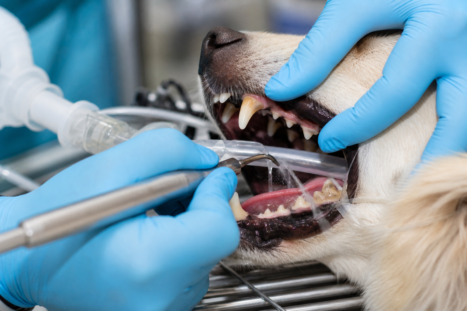 Le nettoyage dentaire vétérinaire professionnel expliqué — élimination du tartre chez les chiens