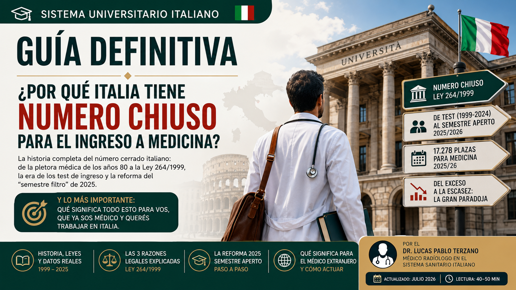 ¿Por qué Italia tiene numero chiuso (número cerrado) para el ingreso a Medicina?