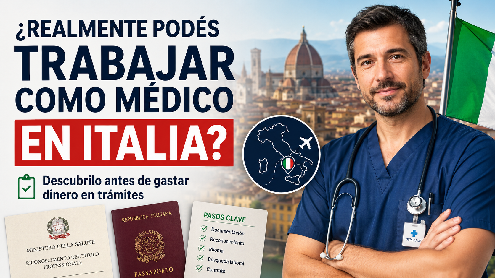 ¿Realmente podés trabajar como médico en Italia? Descubrilo antes de gastar dinero en trámites