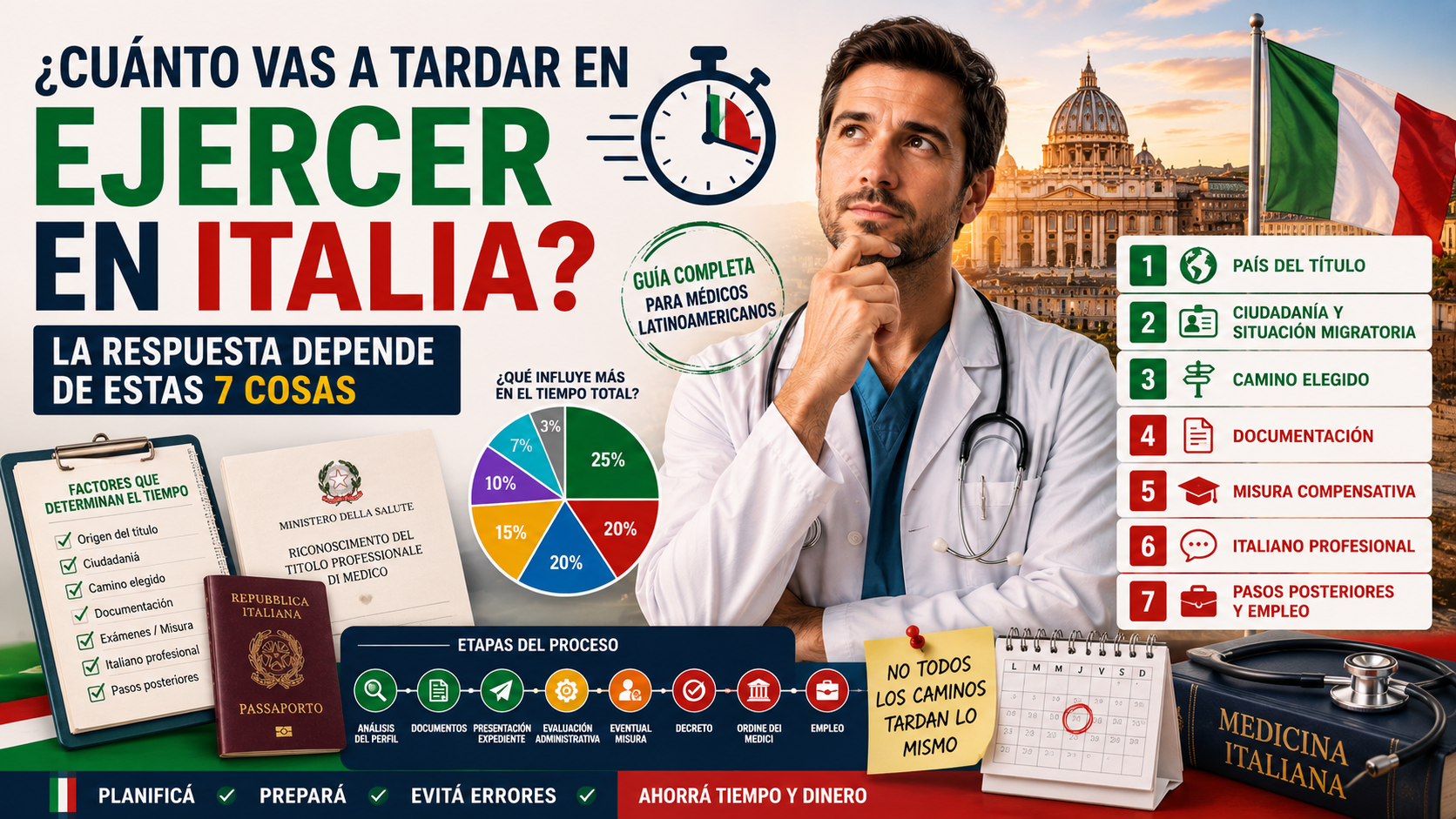 Cuánto tarda un médico en ejercer en Italia | 7 factores