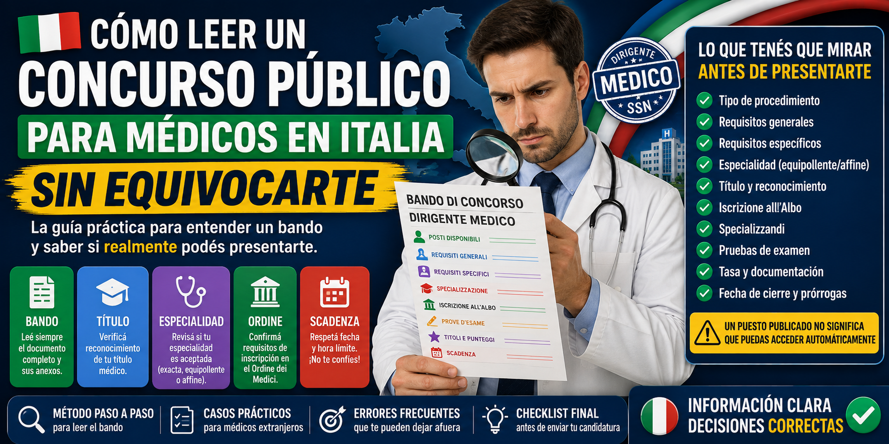 Cómo leer un concurso médico italiano
