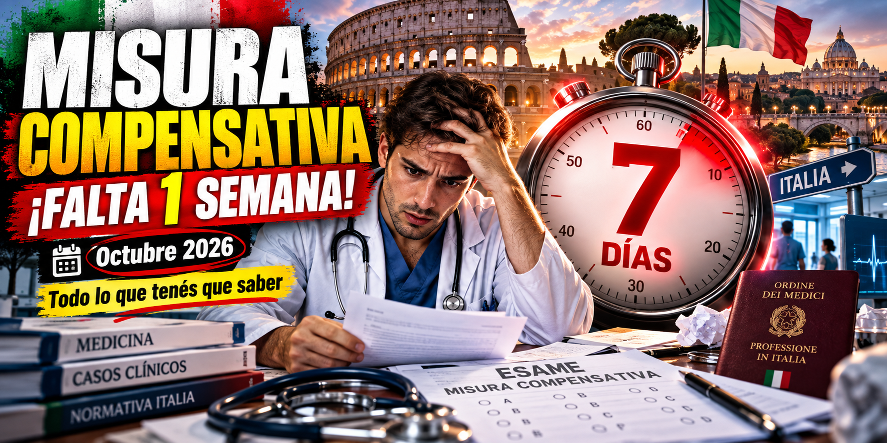🚨 Faltan 8 días: la Misura Compensativa arranca el 14 de octubre en Roma y esto es lo que nadie te explicó