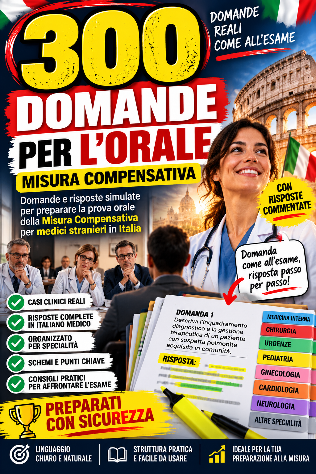 Copertina del libro 300 Domande per l'orale, Misura Compensativa