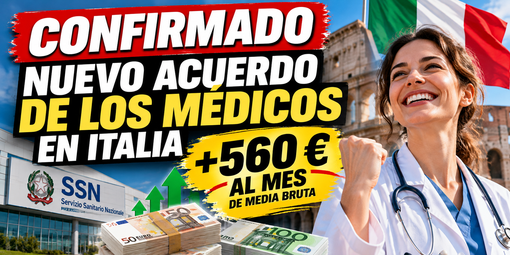 Los médicos en Italia van a cobrar 560 € más por mes… pero hay una trampa que casi nadie te cuenta