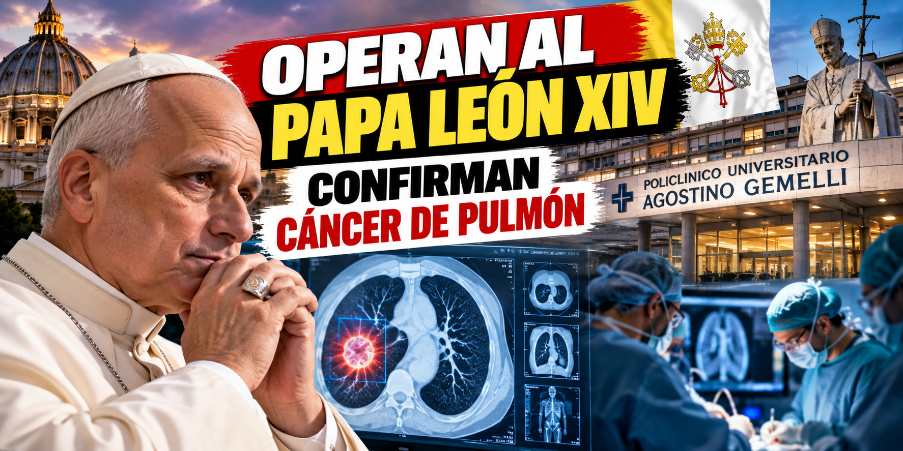 Papa León XIV operado en Italia: le extirparon un lóbulo del pulmón derecho en el Gemelli (operación en Italia)