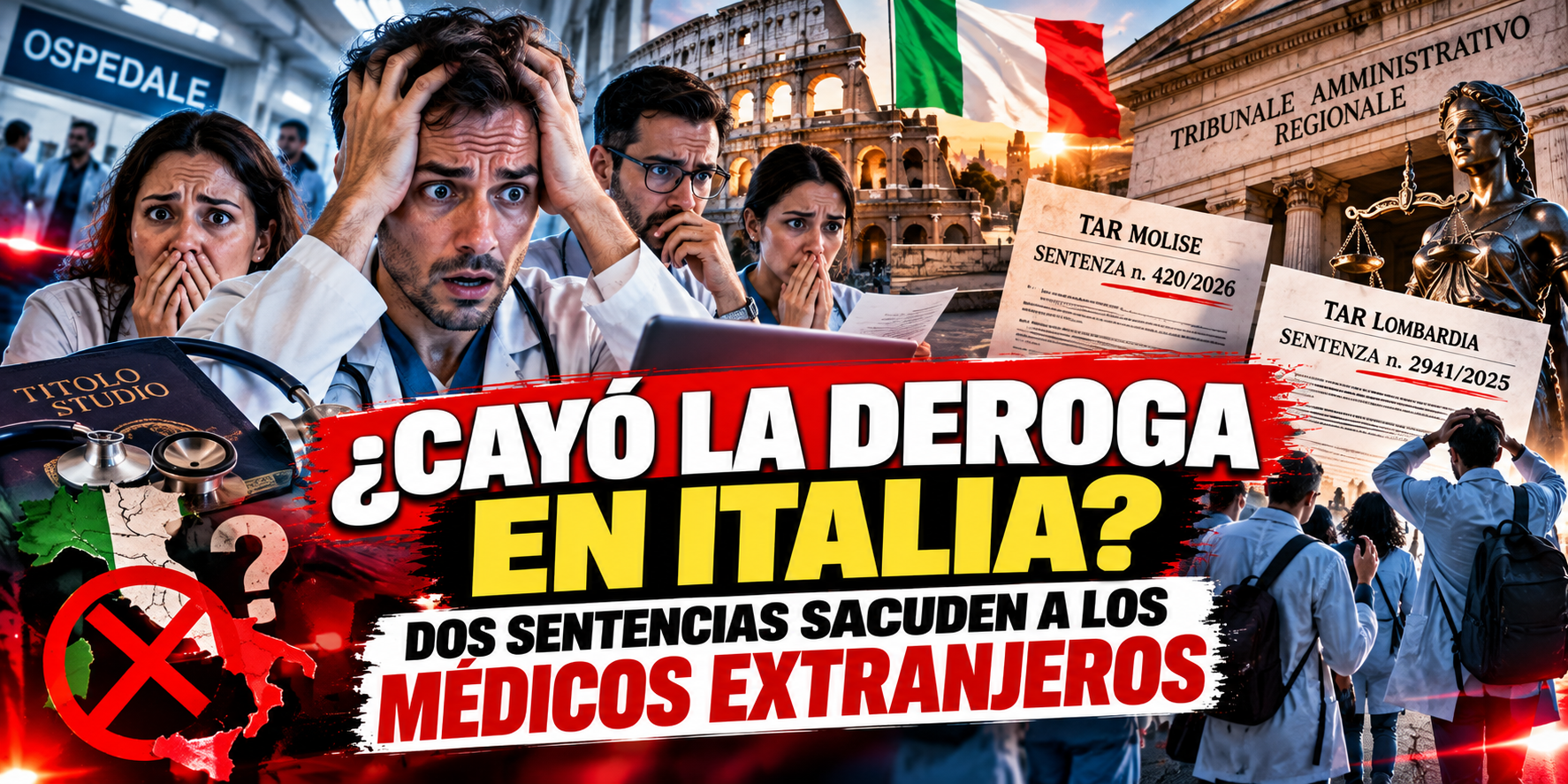 ¿Cayó la deroga en Italia? Dos sentencias sacuden a los médicos extranjeros