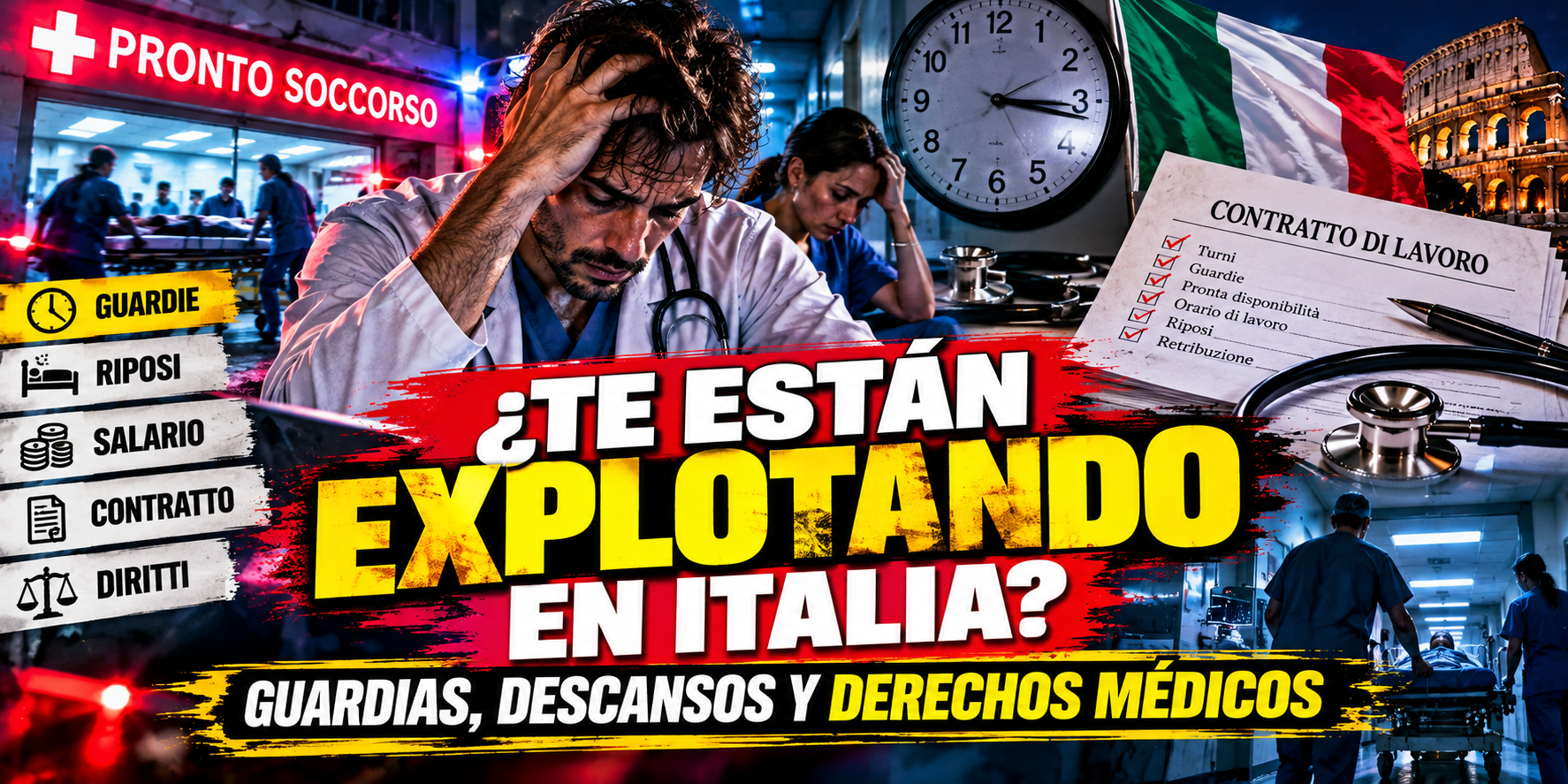 ¿Trabajás de más en Italia? Los descansos y derechos que todo médico debería conocer