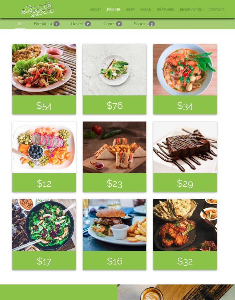 Restaurant website