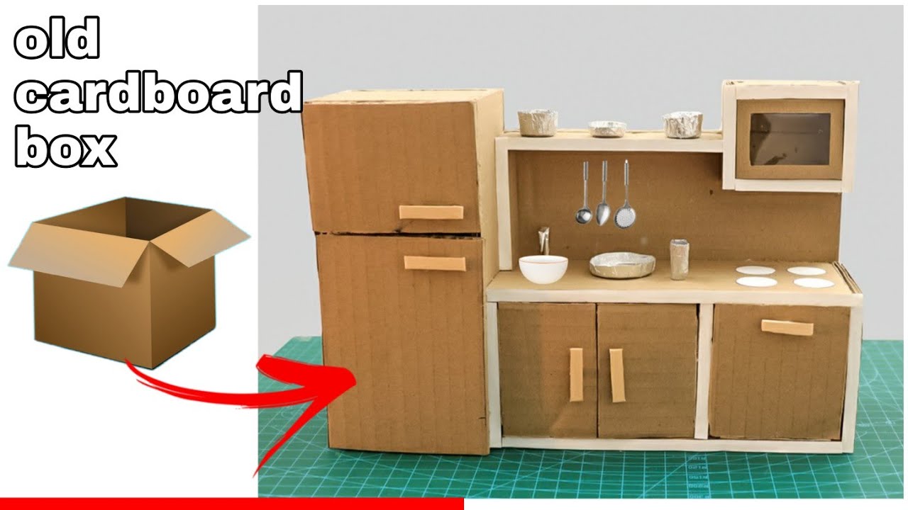 How to Make Kitchen Set With Cardboard Easily DIY Magic
