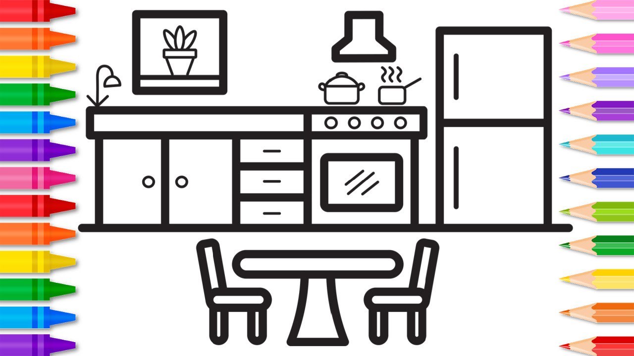Kitchen Drawing Guide Kitchen Drawing Step by Step Guide: Unleash Your Inner Artist ...