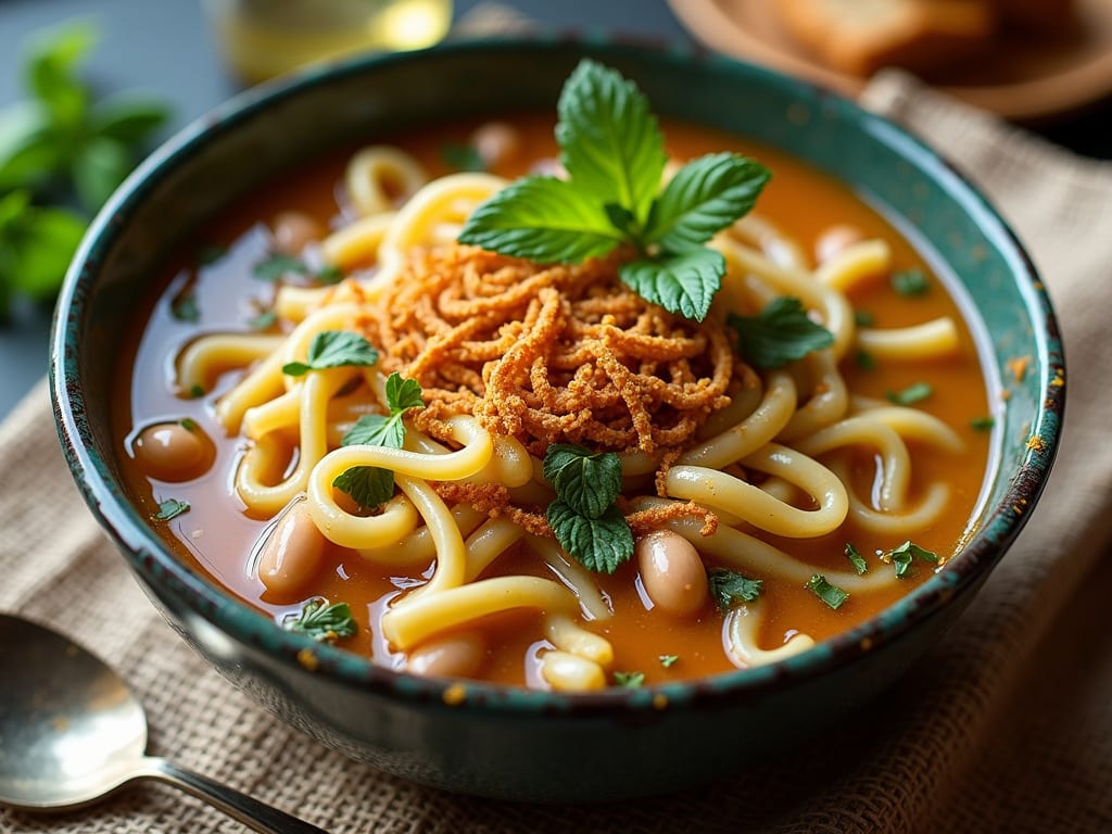 Vegetarian Sizdah Bedar Recipes: Ash-e Reshteh (Persian Noodle Soup)