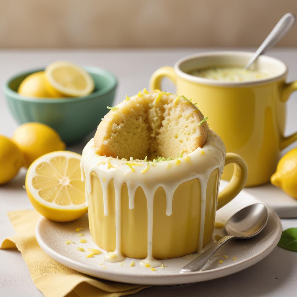 How to make Lemon Zest Mug Cake using Coconut Oil?