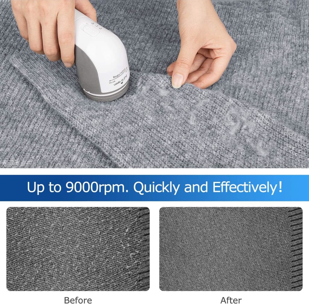 BEAUTURAL Fabric Shaver and Lint Remover, Sweater Defuzzer with 2-Speeds
