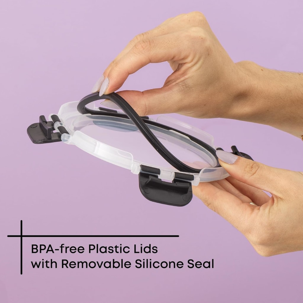 JoyJolt 24pc Borosilicate Glass Storage Containers with Lids