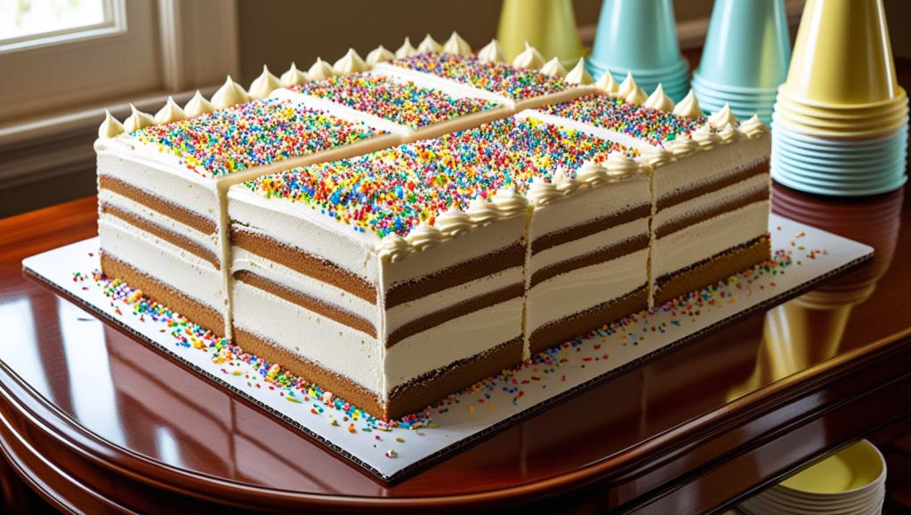 Classic Vanilla Sheet Cake – Feeds 60