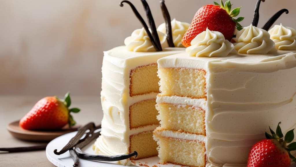Classic Layer Vanilla Cake – Light, Fluffy, Moist