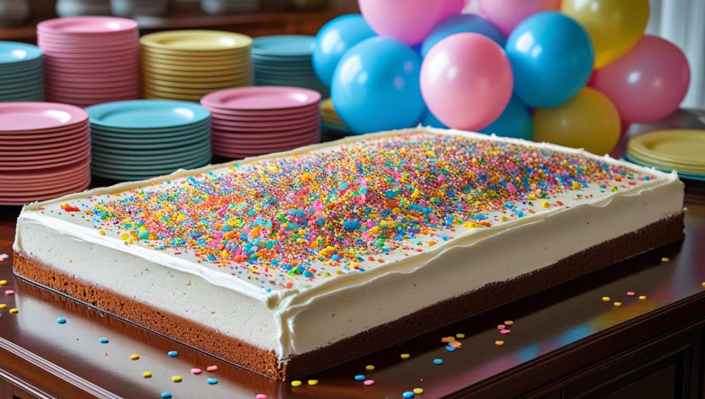 Classic Vanilla Sheet Cake for 60 People