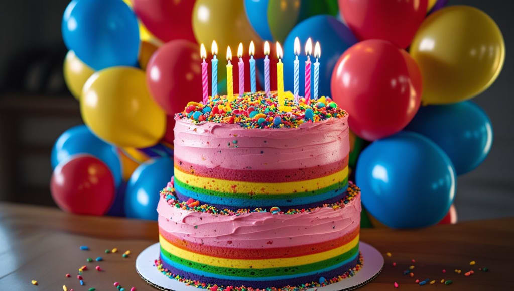 Rainbow Funfetti Cake – A Princess-Perfect Party Treat