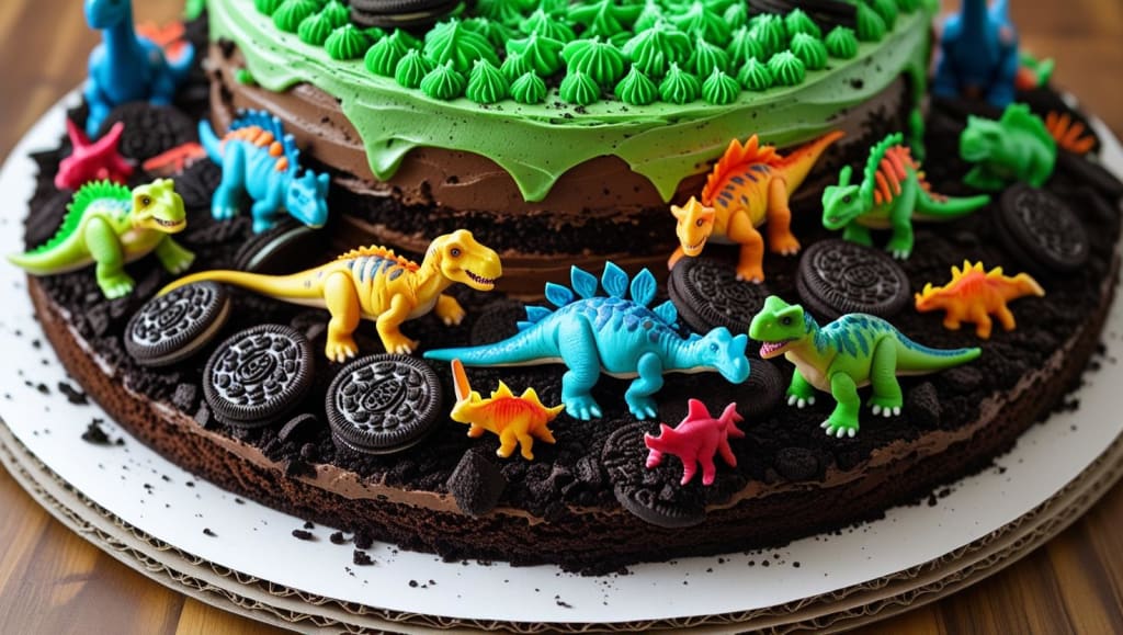 Dinosaur Chocolate Cake – Adventure on a Plate