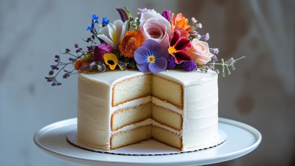 Fluffy 6-Inch Vanilla Cake – Light, Elegant, Irresistible