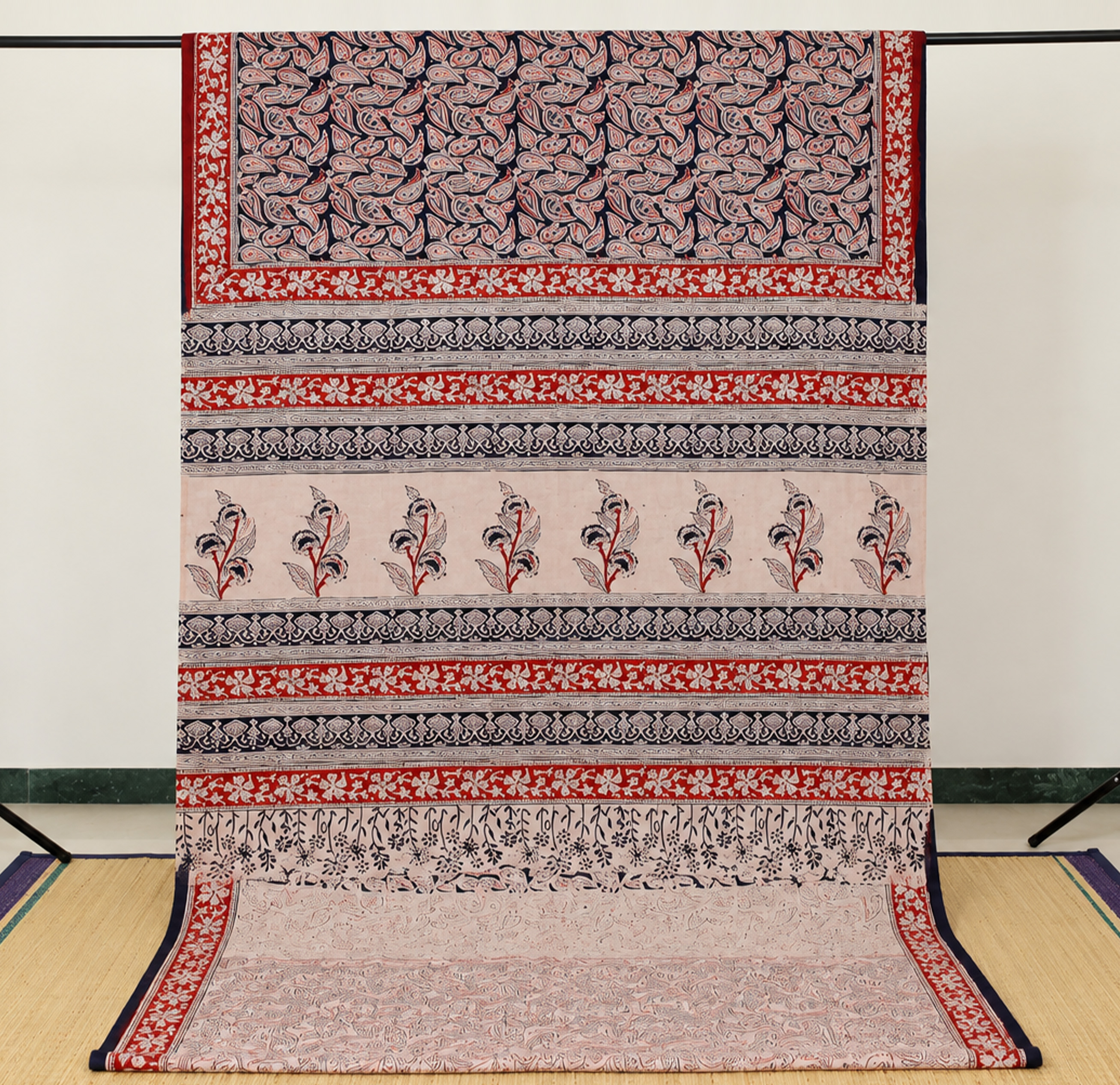Brown Kalamkari Block Print