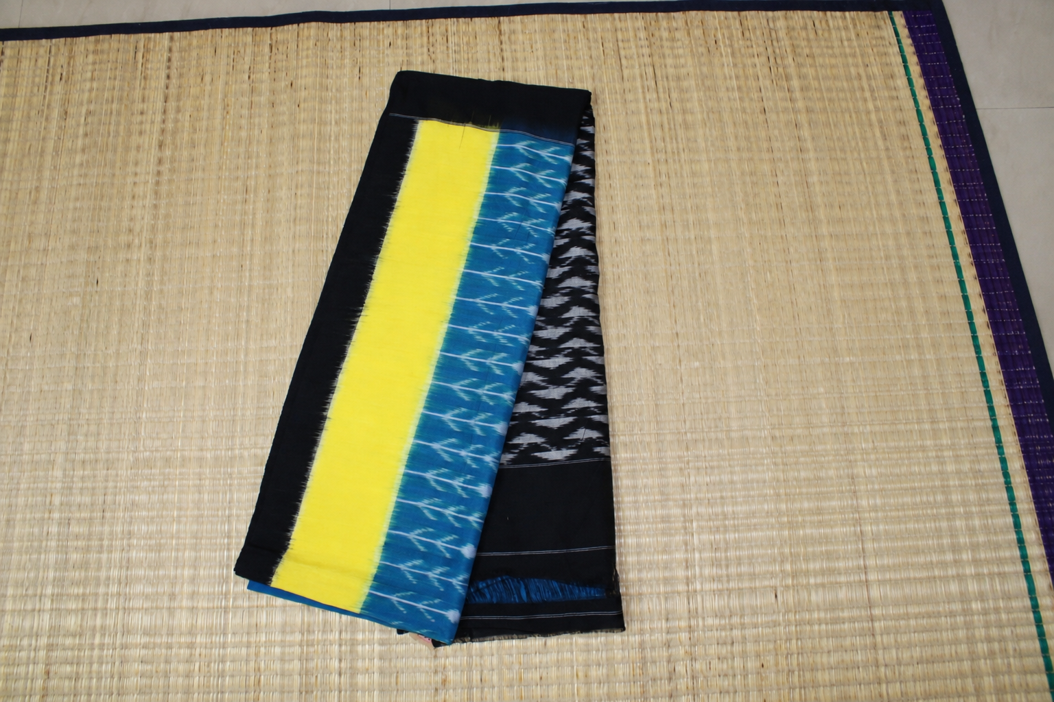Blue Yellow Black Ikat image 2