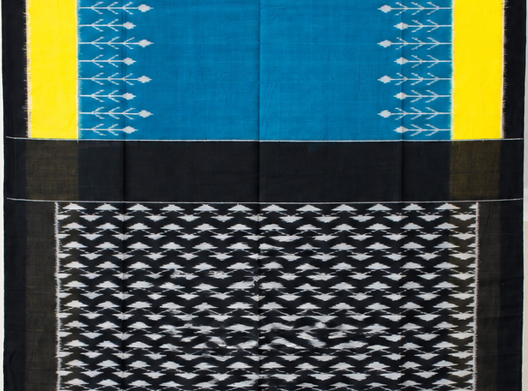 Blue Yellow Black Ikat image 3