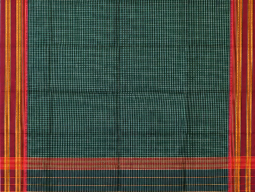 Green Checks Maroon Border image 3