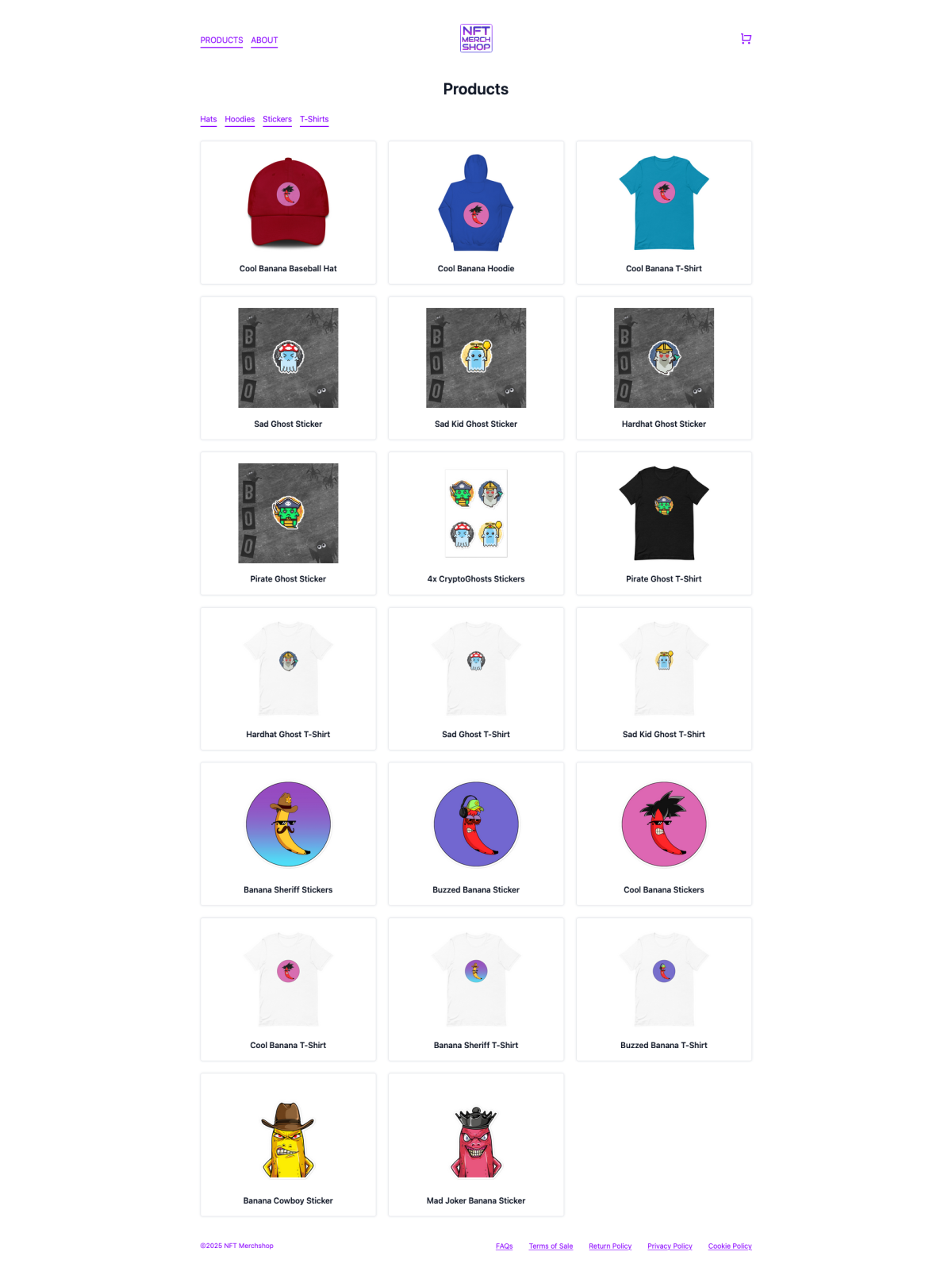 NFT Merch Shop All Products