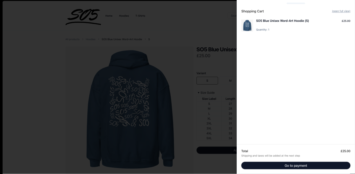 SO5 Clothing Checkout