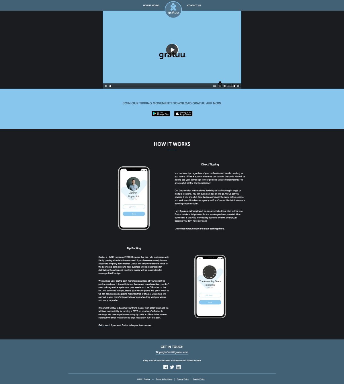 Gratuu How It Works page