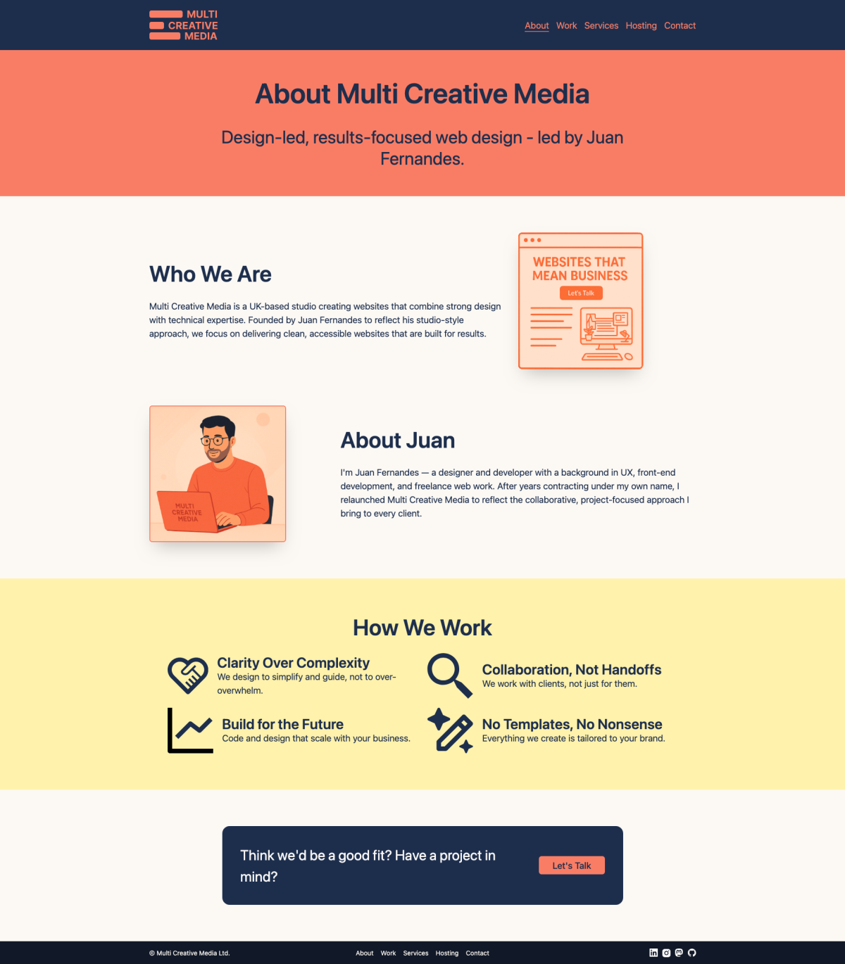 Multi Creative Media About page