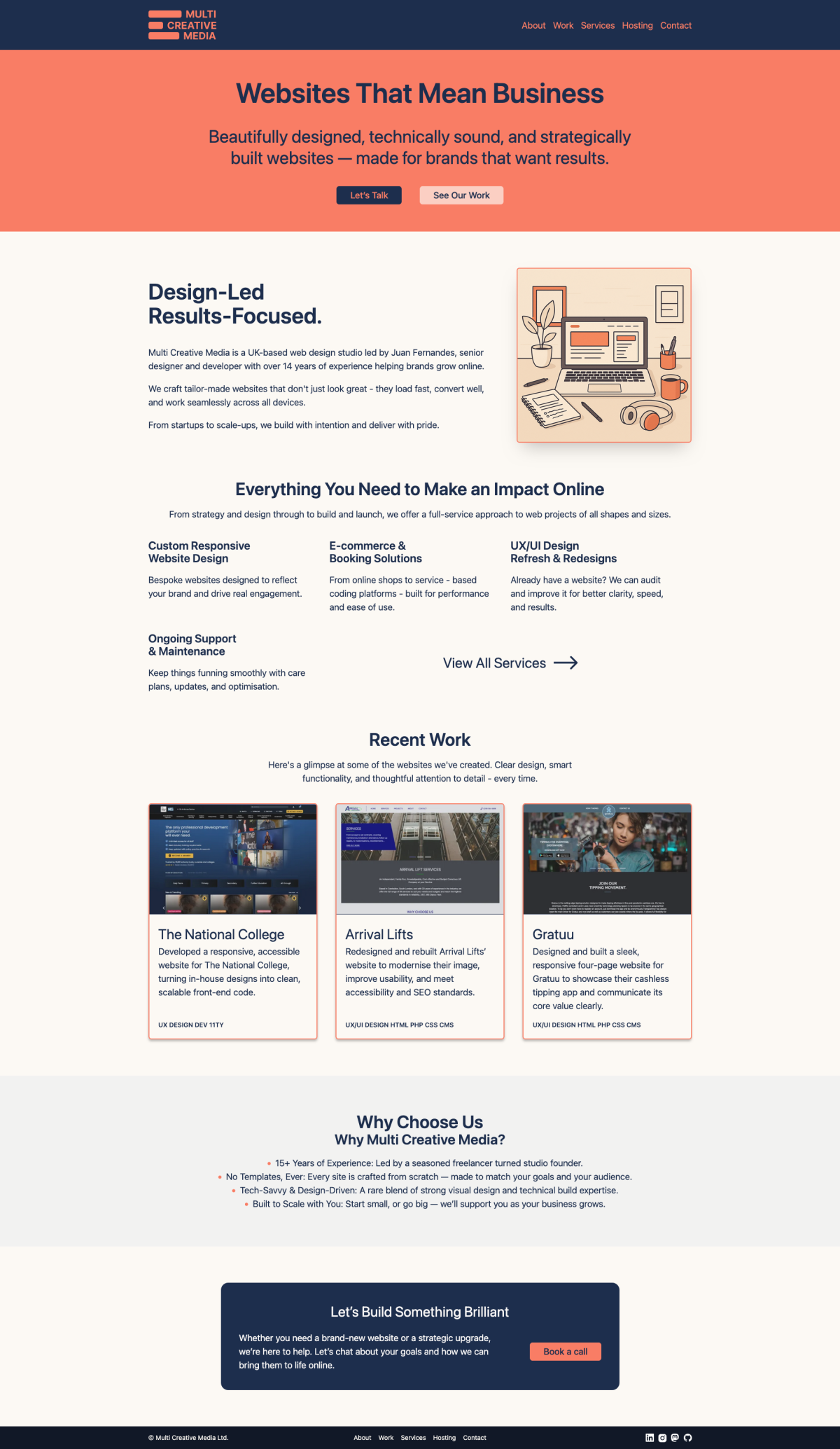 Multi Creative Media homepage