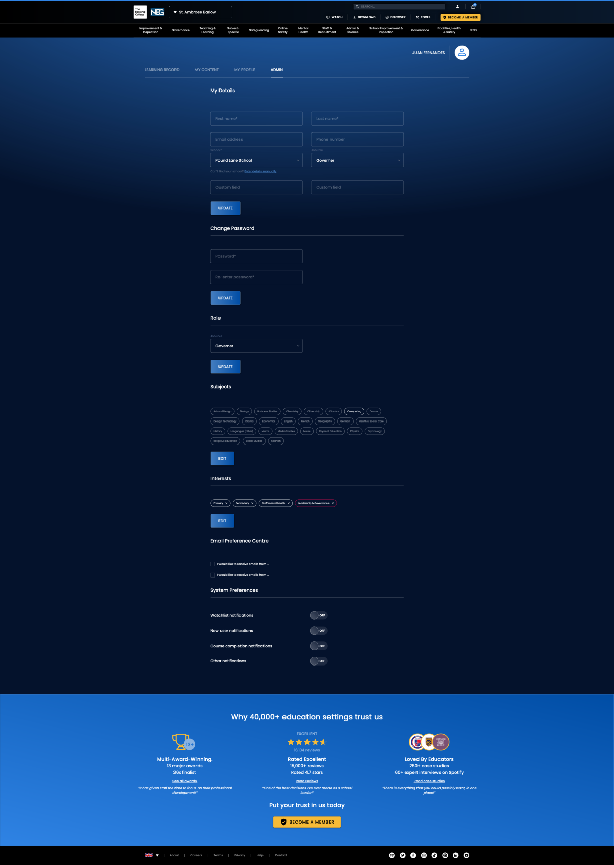 My Profile