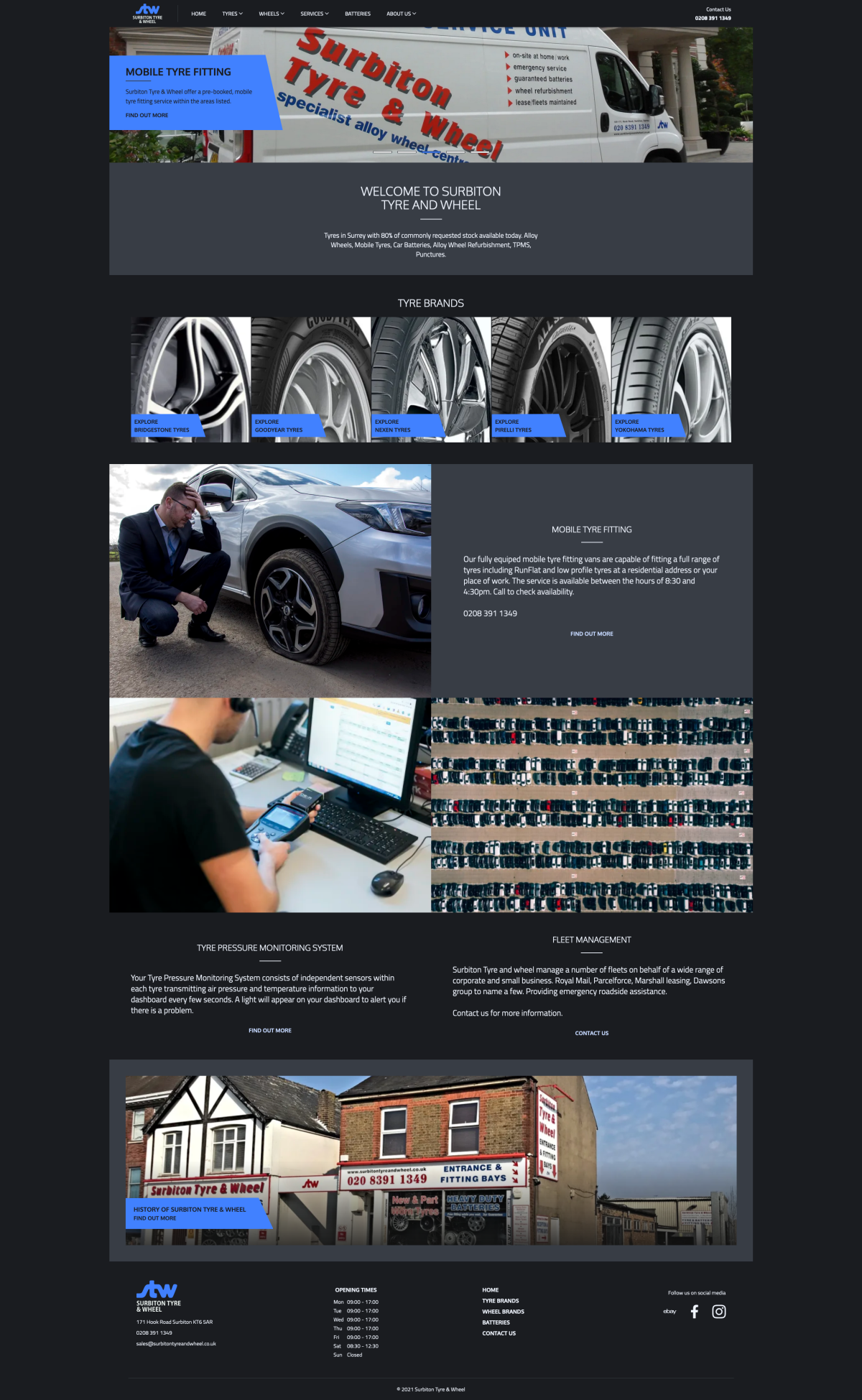 Surbiton Tyre and Wheel homepage screenshot