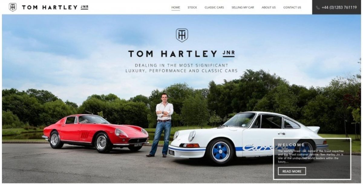 Homepage top section