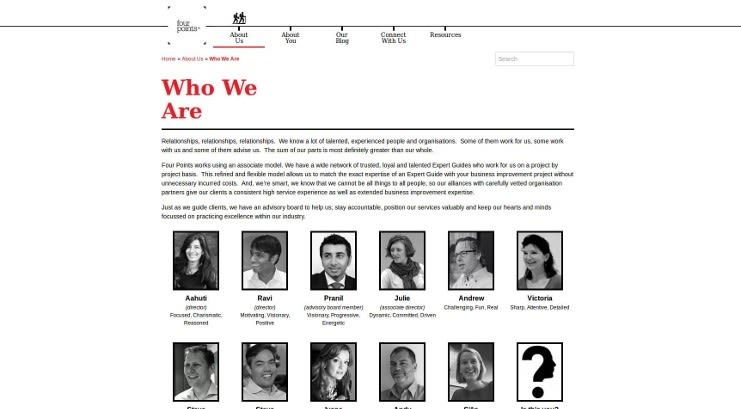 About Us page