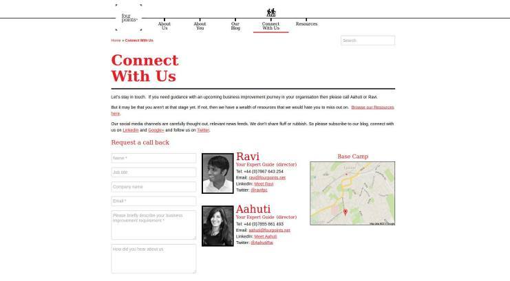 Contact page