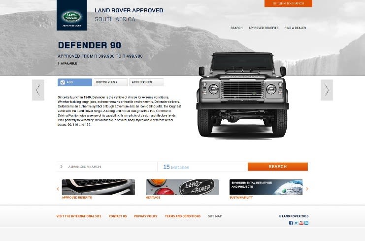 Model information page
