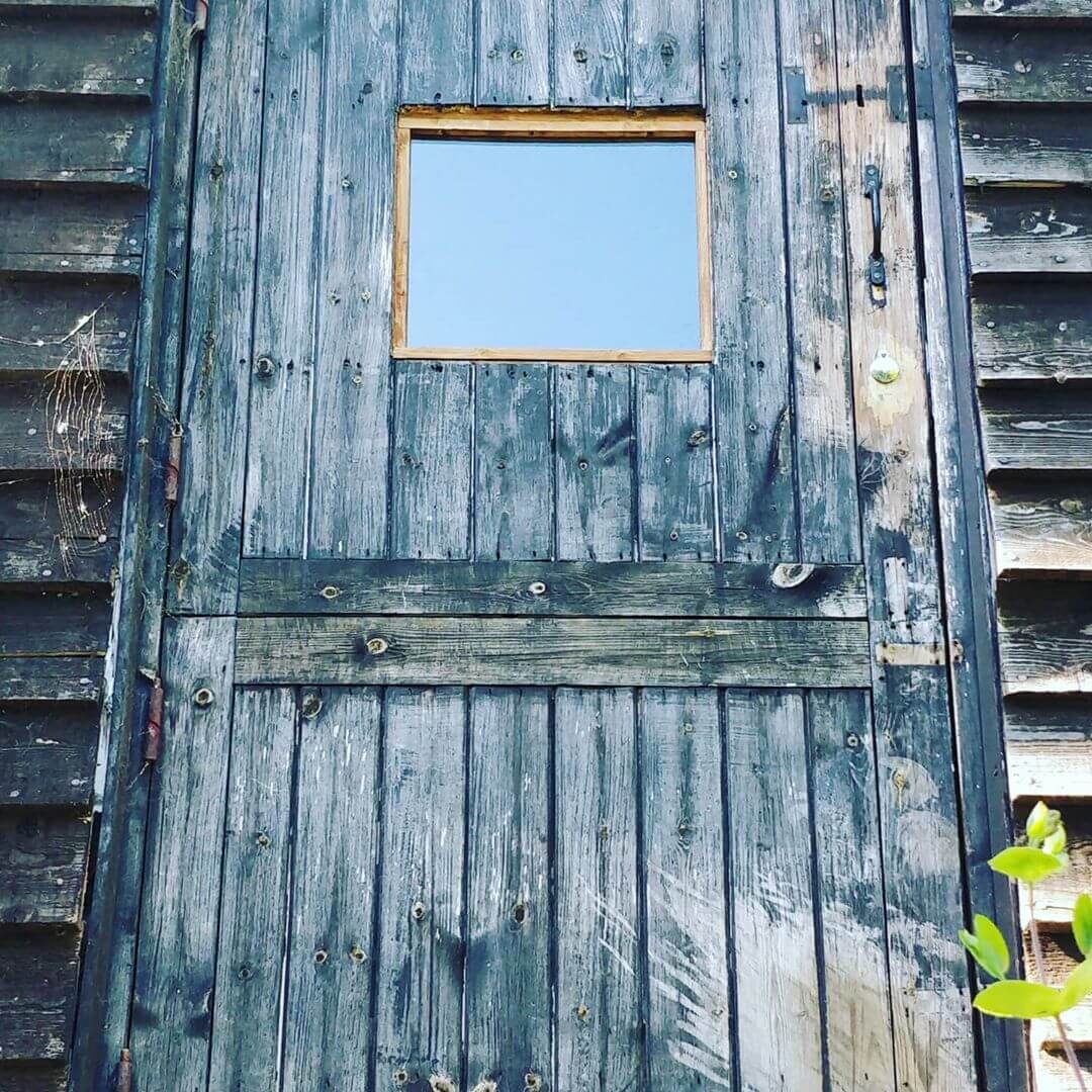 Door with glass window