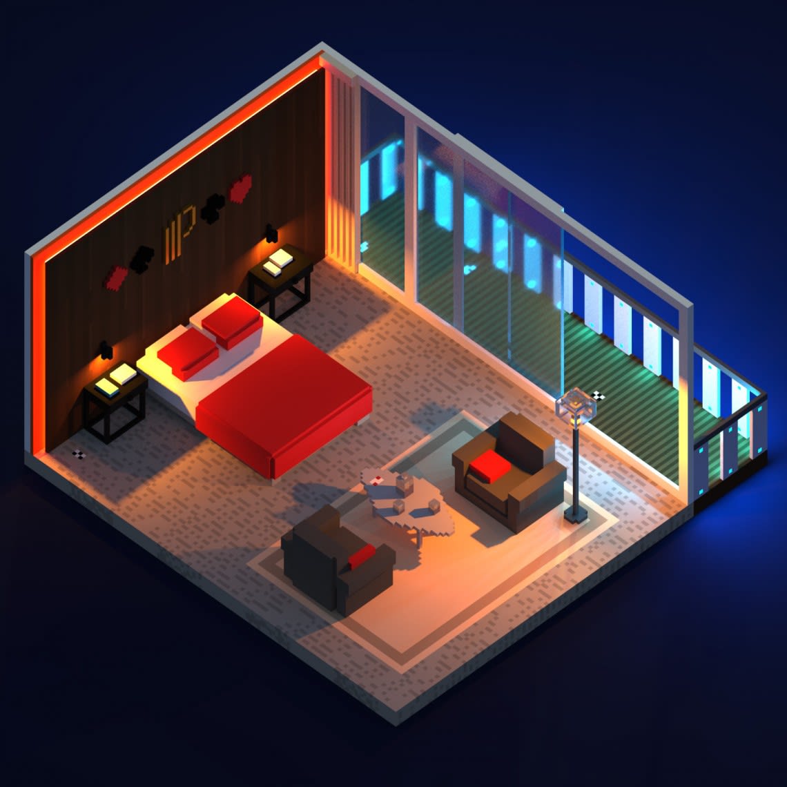 Jeu Instagram - Casinos Partouche Conception,Direction Artistique,Illustration,3D,Voxel 