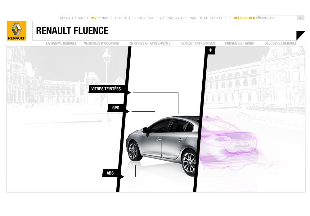 Mini-sites Renault Direction Artistique,Webdesign,UX 