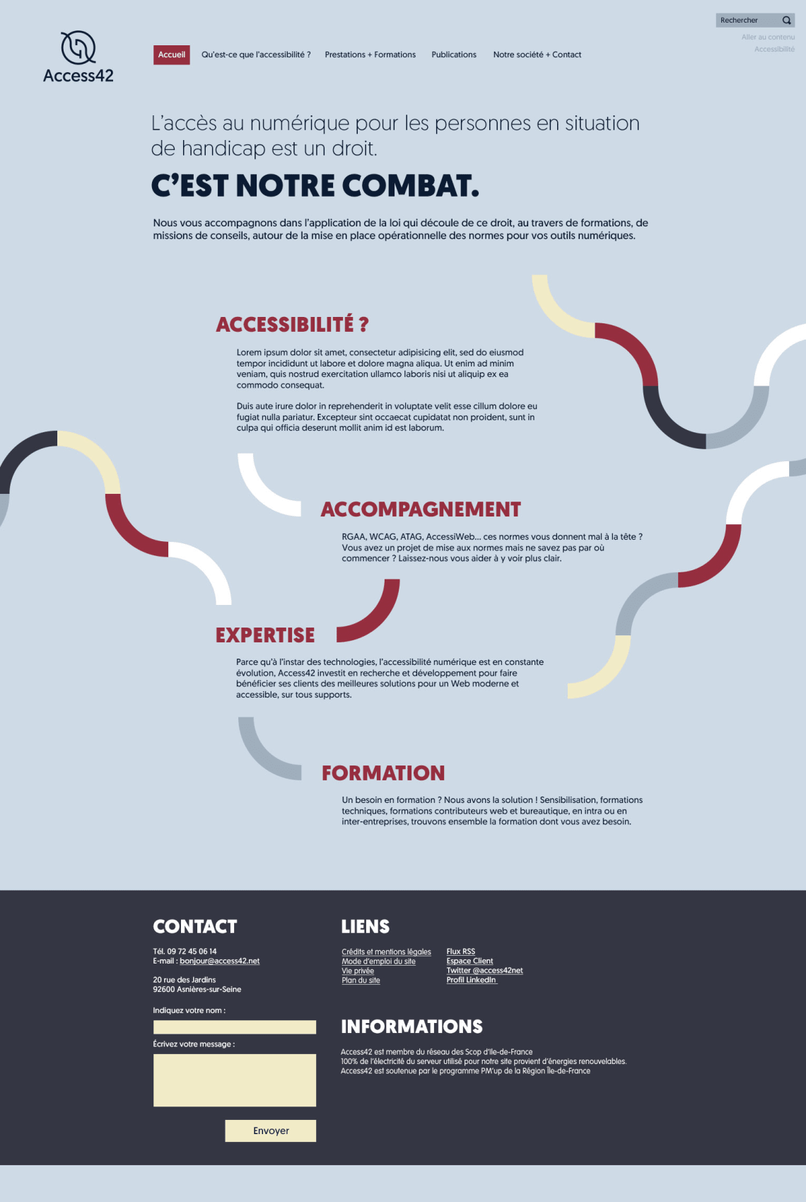 Site internet Access42 Direction Artistique,Webdesign,UX,Accessibilité