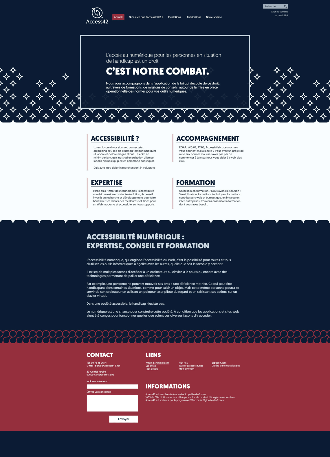 Site internet Access42 Direction Artistique,Webdesign,UX,Accessibilité