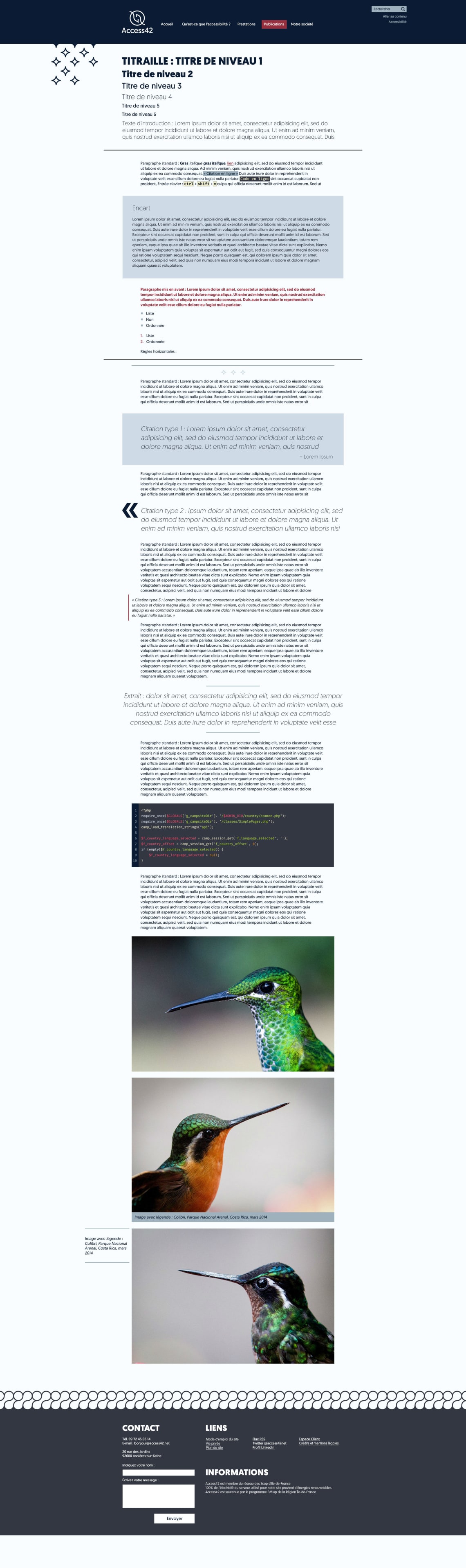 Site internet Access42 Direction Artistique,Webdesign,UX,Accessibilité