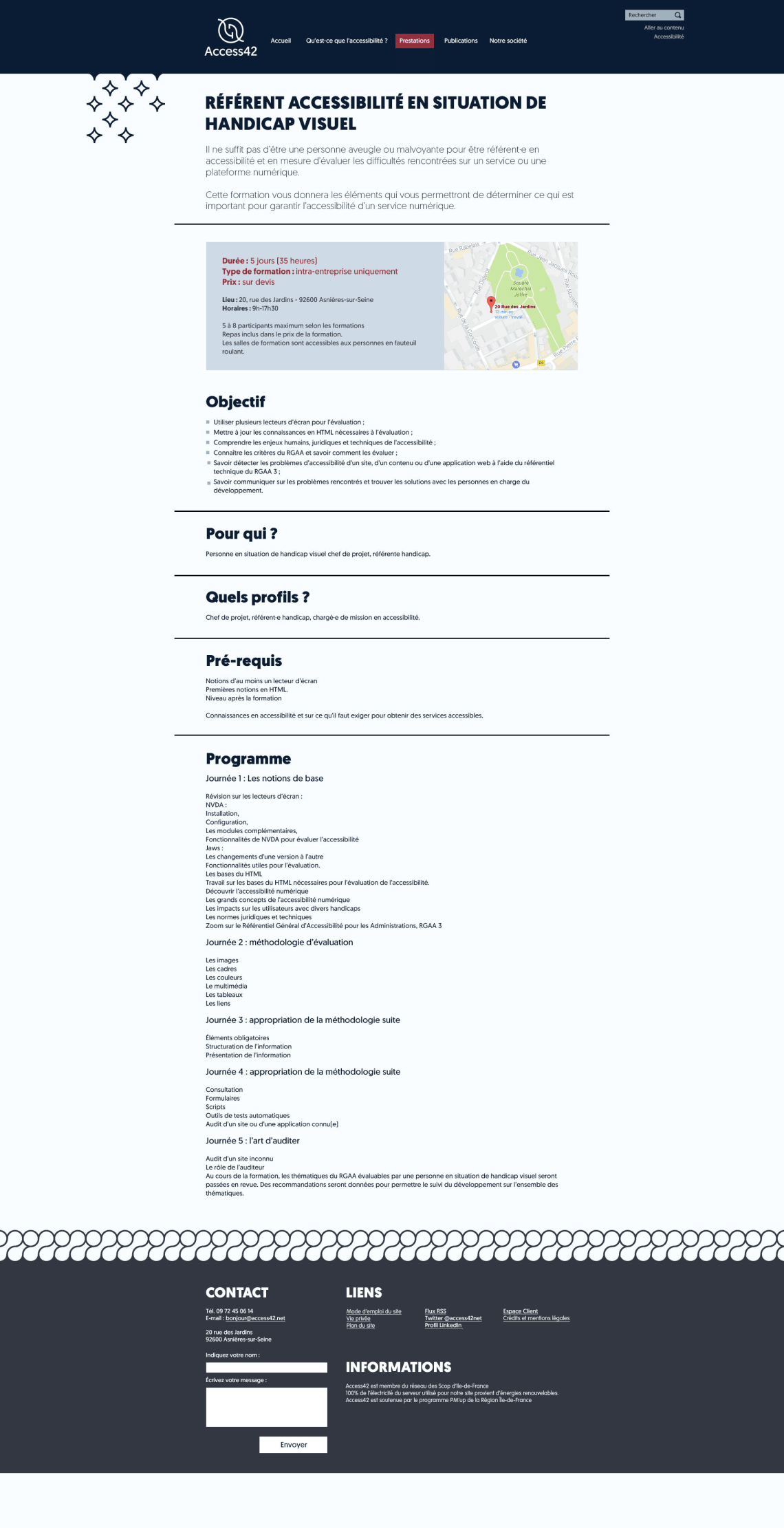 Site internet Access42 Direction Artistique,Webdesign,UX,Accessibilité