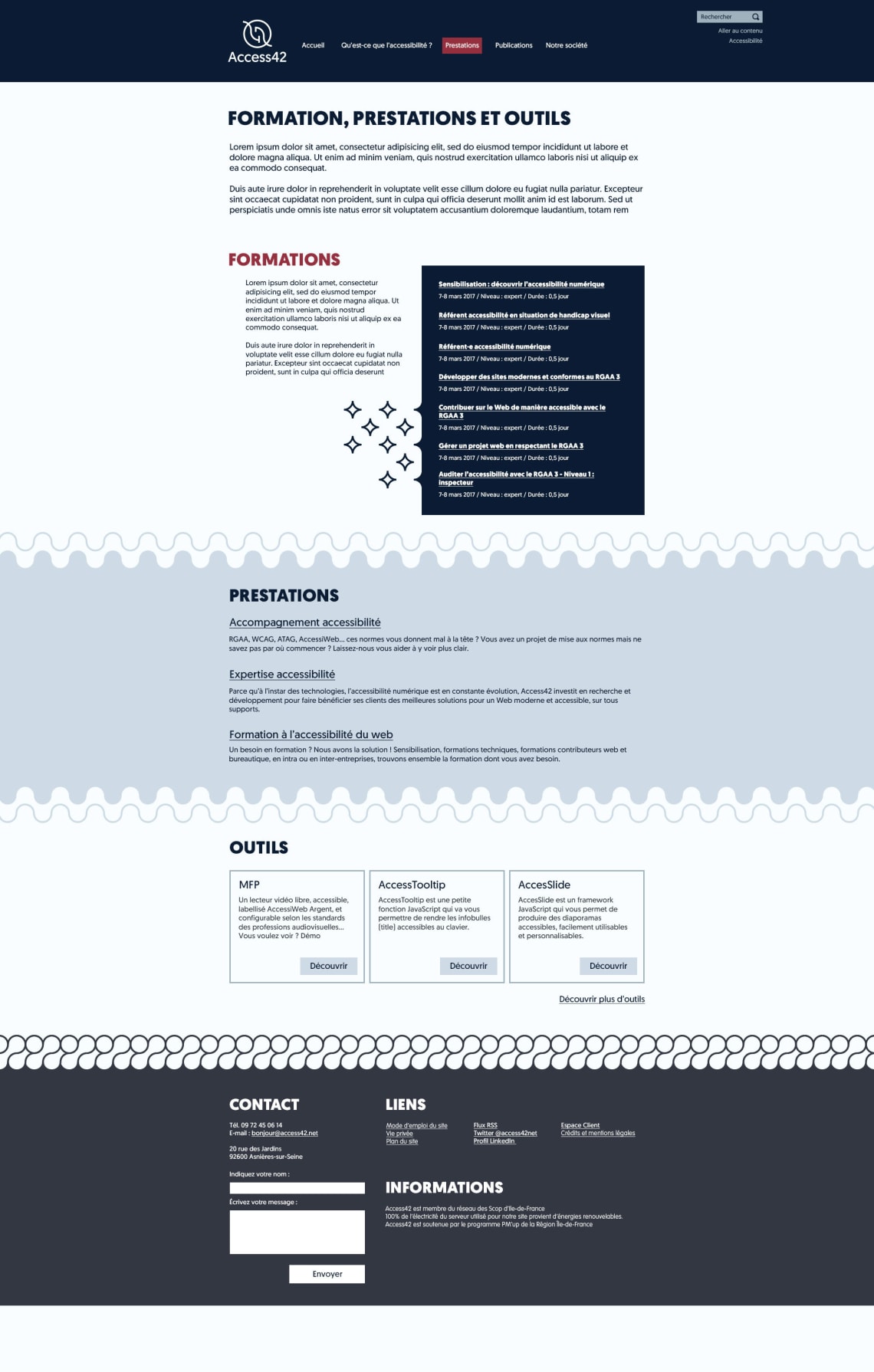 Site internet Access42 Direction Artistique,Webdesign,UX,Accessibilité