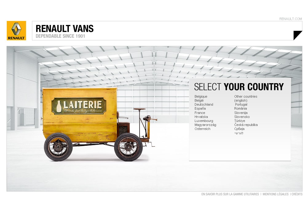 Mini-sites Renault Direction Artistique,Webdesign,UX